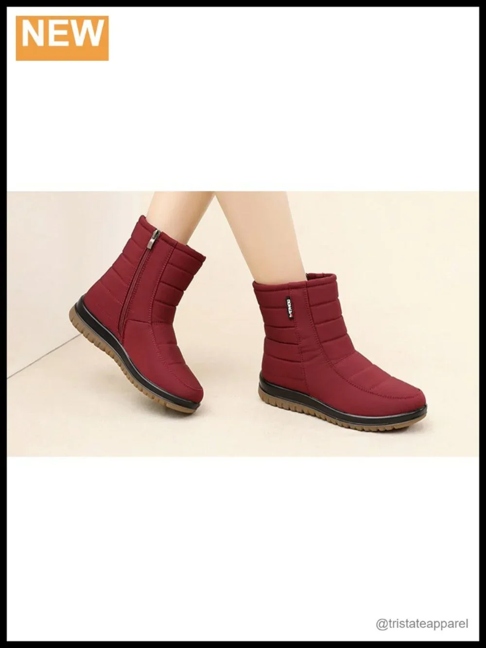 Women's Waterproof Snow Boots Faux Fur Lined Non-Slip Winter Ankle Booties